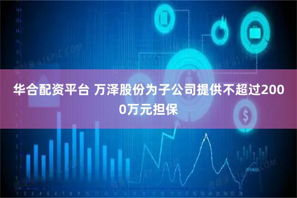华合配资平台 万泽股份为子公司提供不超过2000万元担保